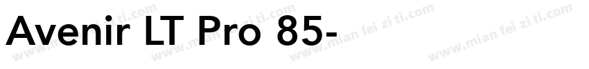 Avenir LT Pro 85字体转换